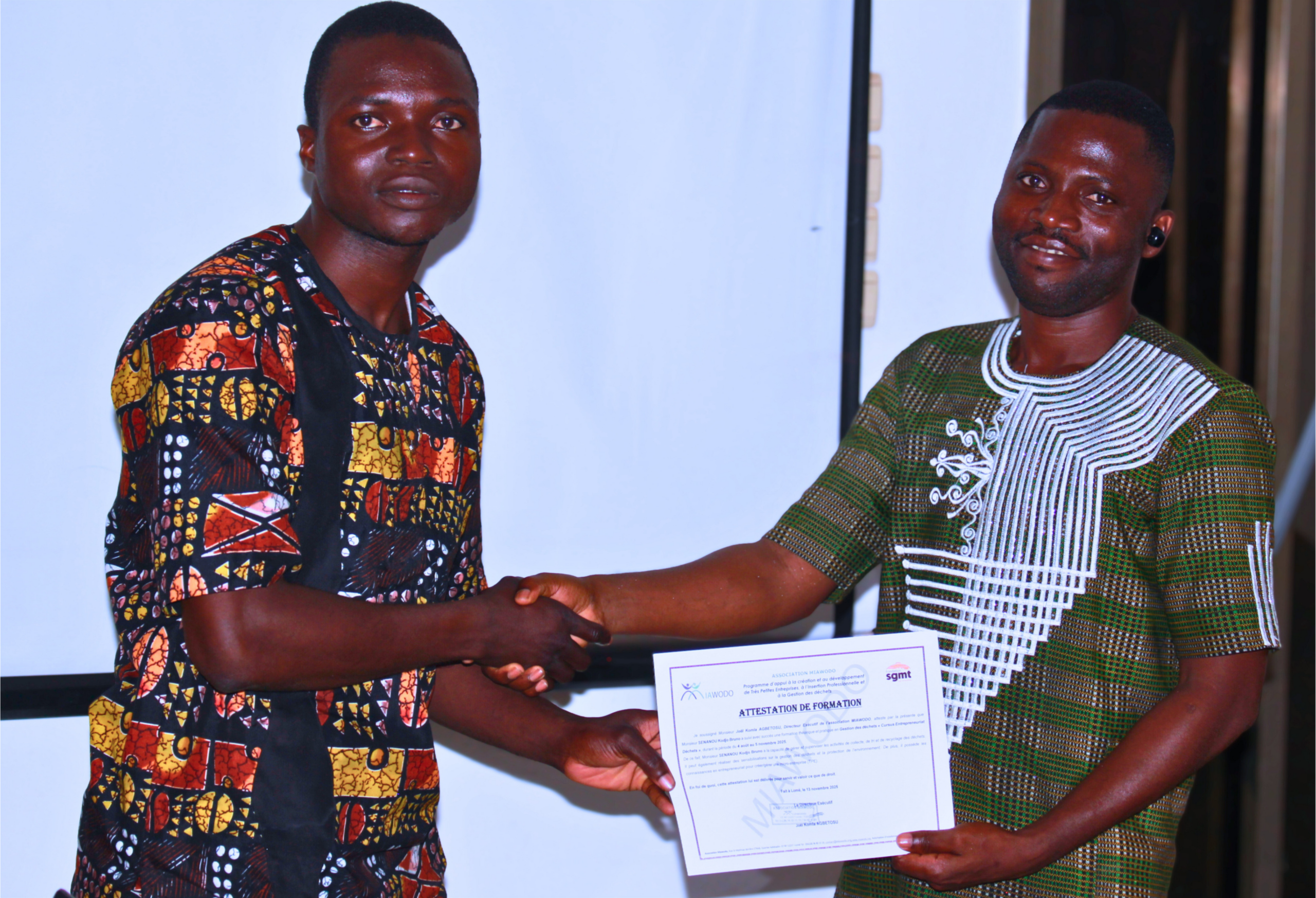 Remise de diplomes formation